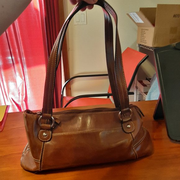Rich Brown Leather Giani Bernini Bag - Excellent Condition - Picture 2 of 8